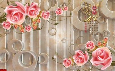 File gốc File tranh hoa trang sức in tường 3d TS5430 (in mica) trang trí