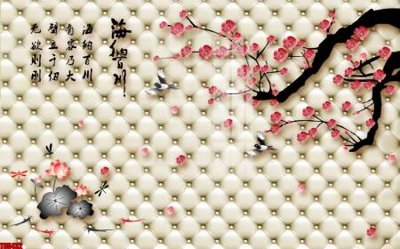 File gốc in tráng gương File tranh hoa trang sức in tường 3d TS5432 chi tiết