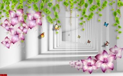 File ảnh File tranh hoa trang sức in tường 3d TS5455 (gốc) in backdrop sự kiện