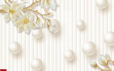 File tranh File tranh hoa trang sức in tường 3d TS5600 (bản gốc) in lụa 5D