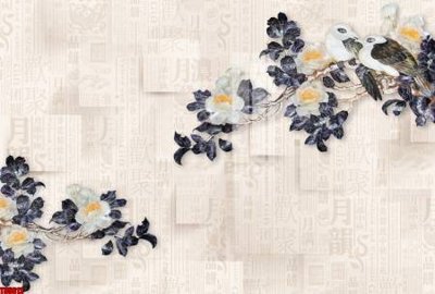 Hình ảnh gốc File tranh hoa trang sức in tường 3d TS5612 (để in khổ lớn)