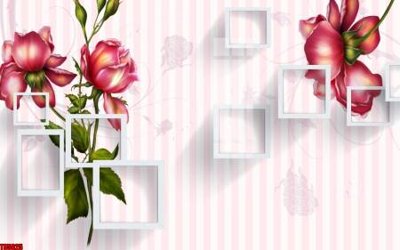 File in trần File tranh hoa trang sức in tường 3d TS5625 (bản gốc) hoa văn