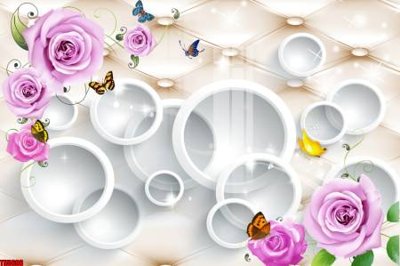 Tải file File tranh hoa trang sức in tường 3d TS5696 (PSD) cho in ấn quảng cáo