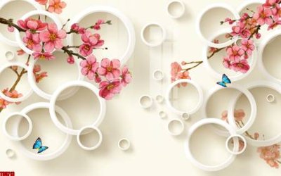 File gốc File tranh hoa trang sức in tường 3d TS5713 (trang trí) cho phòng khách