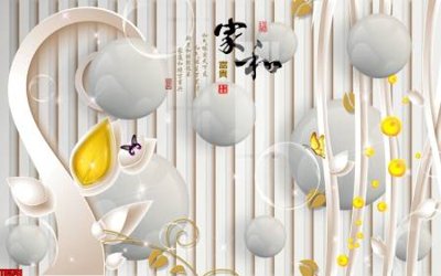 Download file gốc File tranh hoa trang sức in tường 3d TS5741 (in lụa) hoa lá