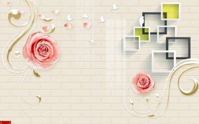 Download file File tranh hoa trang sức in tường 3d TS5881 (chất lượng in ấn)