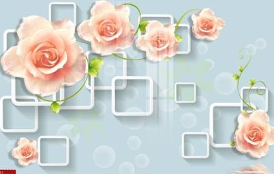 File in trần File tranh hoa trang sức in tường 3d TS5998 (bản gốc) hoa văn