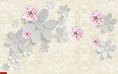 File tranh File tranh hoa trang sức in tường 3d TS6038 (ảnh gốc) sắc nét hoàn hảo