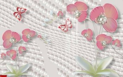 File tranh quảng cáo File tranh hoa trang sức in tường 3d TS6067 (file gốc) chuyên nghiệp