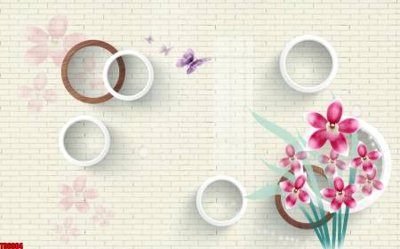 Tải file File tranh hoa trang sức in tường 3d TS6084 (PSD) cho in ấn quảng cáo