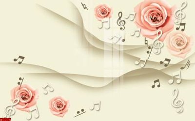 File ảnh File tranh hoa trang sức in tường 3d TS6097 (gốc) trang trí khách sạn