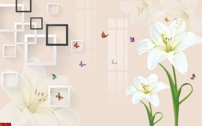 File tranh gốc PSD File tranh hoa trang sức in tường 3d TS6100 còn nguyên layer