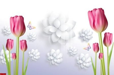 File gốc in ấn File tranh hoa trang sức in tường 3d TS6122 chất lượng vượt trội