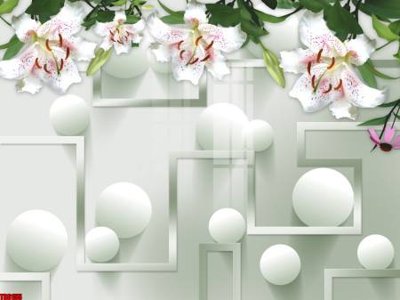 File tranh File tranh hoa trang sức in tường 3d TS6155 (gốc) in backlit film