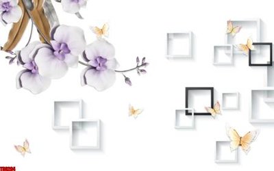 File gốc File tranh hoa trang sức in tường 3d TS6284 (Filetranh.com) File tranh hoa trang sức in tường 3d TS6284