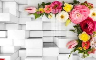 File tranh File tranh hoa trang sức in tường 3d TS6321 (ảnh gốc) in trần nhà