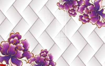 File gốc File tranh hoa trang sức in tường 3d TS6352 (trang trí) phòng trẻ em