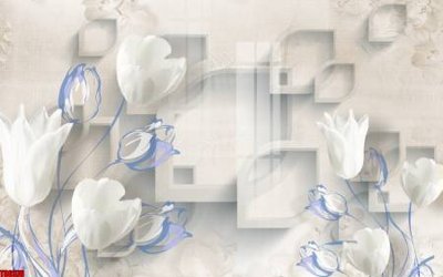 File gốc File tranh hoa trang sức in tường 3d TS6376 (bản quyền) cho in ấn