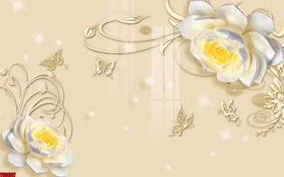 File gốc File tranh hoa trang sức in tường 3d TS6397 (cho in ấn) từ kho Filetranh