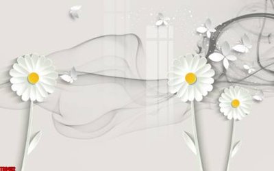 File gốc File tranh hoa trang sức in tường 3d TS6452 (phong cách) tối giản