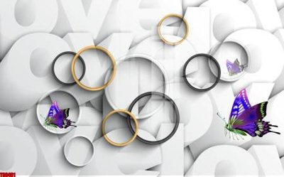 File PSD File tranh hoa trang sức in tường 3d TS6461 (chất lượng in ấn)