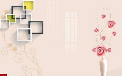 File gốc File tranh hoa trang sức in tường 3d TS6528 (in lụa) hoa văn cổ điển