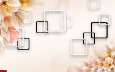 File gốc File tranh hoa trang sức in tường 3d TS6530 (in tráng gương) hiện đại