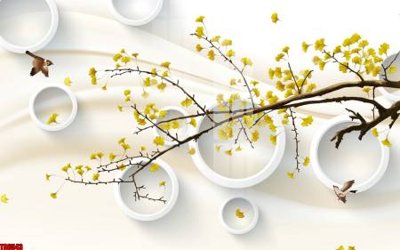 File PSD File tranh hoa trang sức in tường 3d TS6543 (bản gốc) chất lượng nhất