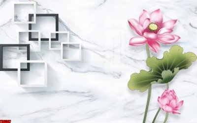 File tranh File tranh hoa trang sức in tường 3d TS6567 (bản gốc) in lụa dán tường