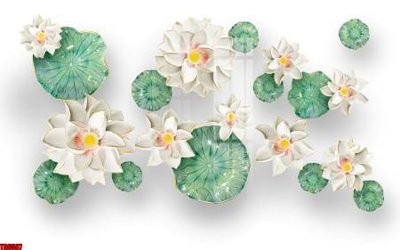 File tranh quảng cáo File tranh hoa trang sức in tường 3d TS6597 (download file gốc)