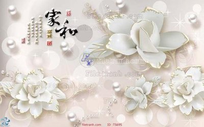 File in lụa File hoa trang sức TS695 (phong cảnh) File hoa trang sức TS695