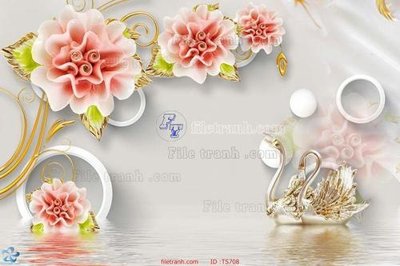 File tranh File hoa trang sức TS708 (gốc) chủ đề tĩnh vật