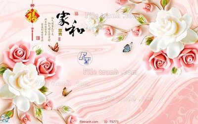 Ảnh gốc File hoa trang sức TS773 (độ nét cao) in mica