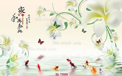 File in trần File hoa trang sức TS890 (file gốc) hoa văn 3D