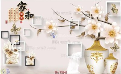 File gốc File hoa trang sức TS942 (in mica) làm quà tặng