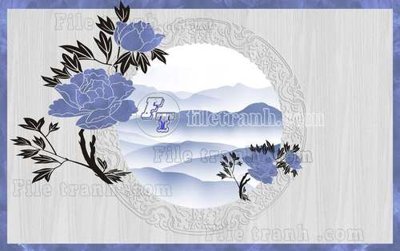 Tải file File tranh gốc tranh tường hoa thủy mặc trung quốc TTQ111 (ảnh gốc) in tráng gương