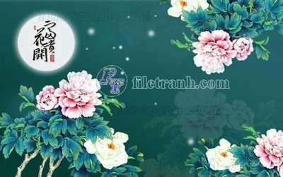 Tải xuống file tranh gốc File tranh gốc tranh tường hoa thủy mặc trung quốc TTQ208 (PSD/TIFF)