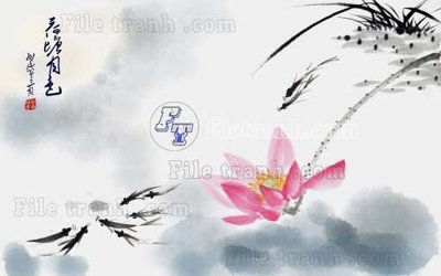 File gốc File tranh gốc tranh tường hoa thủy mặc trung quốc TTQ216 (PNG) chất lượng cao