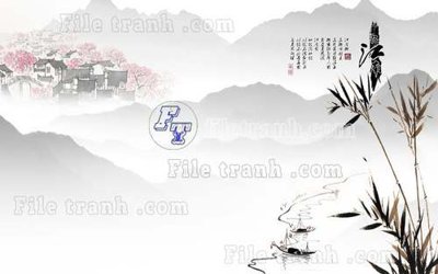 File gốc File tranh gốc tranh tường hoa thủy mặc trung quốc TTQ231 (ảnh rõ nét) để in