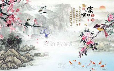 Tải về file gốc File tranh gốc tranh tường hoa thủy mặc trung quốc TTQ238 (dùng cho in quảng cáo)