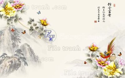 Tải file gốc File tranh gốc tranh tường hoa thủy mặc trung quốc TTQ242 (bản PSD) gốc