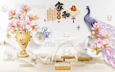 Hình ảnh file gốc in lụa File tranh gốc tranh tường hoa thủy mặc trung quốc TTQ251