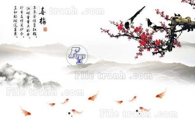 Tải file File tranh gốc tranh tường hoa thủy mặc trung quốc TTQ283 (gốc) in ấn ngay lập tức