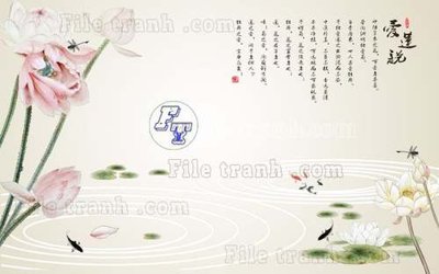 Download file gốc File tranh gốc tranh tường hoa thủy mặc trung quốc TTQ298 (in lụa) nghệ thuật