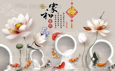 Download file gốc File tranh gốc tranh tường hoa thủy mặc trung quốc TTQ3 (dùng cho in ấn)