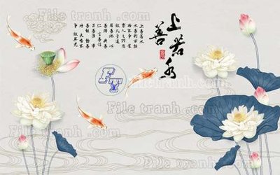 File gốc File tranh gốc tranh tường hoa thủy mặc trung quốc TTQ369 (PNG) nền trong suốt