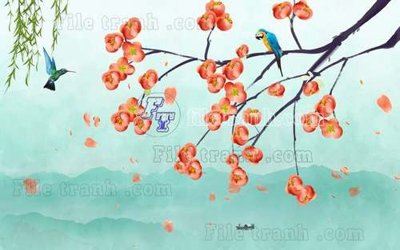 File gốc File tranh gốc tranh tường hoa thủy mặc trung quốc TTQ425 (ảnh rõ nét) để in