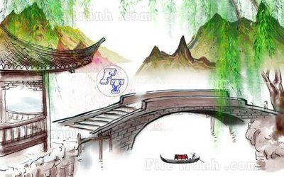 File in ấn File tranh gốc tranh tường hoa thủy mặc trung quốc TTQ428 (bản gốc) từ file gốc