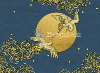 File ảnh File tranh gốc tranh tường hoa thủy mặc trung quốc TTQ438 (gốc) in decal dán tường