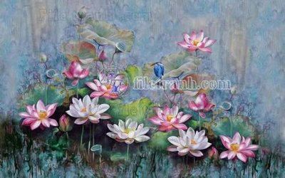 Tải file File tranh gốc tranh tường hoa thủy mặc trung quốc TTQ465 (gốc) chủ đề tôn giáo